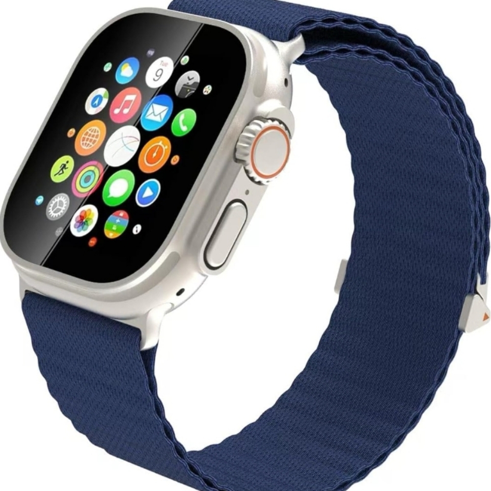 Navy blue Nylon Sport Band Compatible With Apple Watch